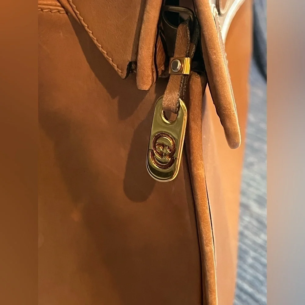 Gucci Vintage Leather Travel Bag